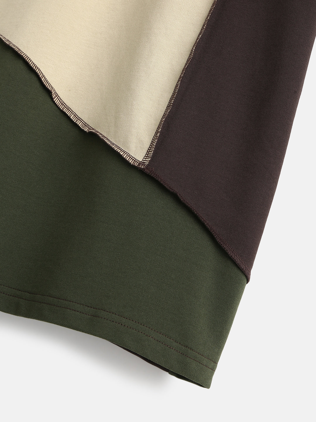 Casual Cut & Sew Crew Neck T-Shirt | Brown - Image 8